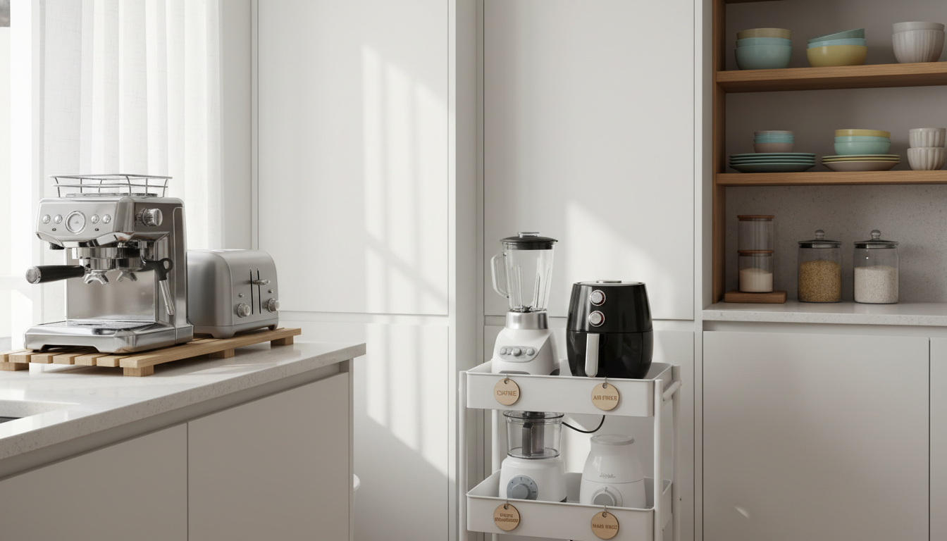 compact kitchen appliance storage solutions under $50